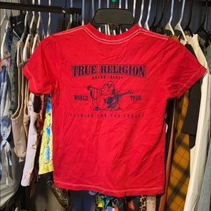 Great condition red and blue True Religion shirt
